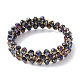 Glass Rondelle Beaded Wrap Style Bracelet(BJEW-JB09965-02)-1