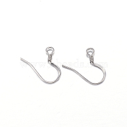 DanLingJewelry 304 Stainless Steel Earring Hooks, Stainless Steel Color, 14x17x2mm, Hole: 2mm, 20 Gauge, Pin: 0.8mm(STAS-DL0001-05P)