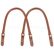 Imitation Leather Bag Handles, with Iron Finding for Bag Straps Replacement Accessories, Saddle Brown, 47.5x1.5cm(FIND-WH0059-19B)