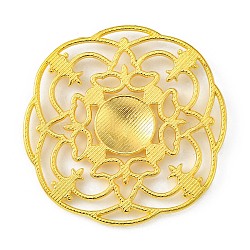 Tibetan Style Alloy Flower Large Pendants, Lead Free and Cadmium Free, Golden, about 50mm in diameter, 4mm thick(EA13474Y-G)