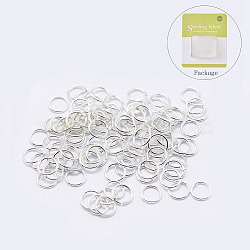 925 Sterling Silver Open Jump Rings, Round Rings, Silver, 4x1mm, Inner Diameter: 1mm(X-STER-F036-02S-1x4mm)