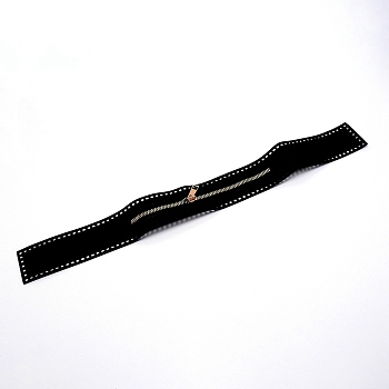 Nylon Zipper with Brass Finding, Black, 54.2x5.7x0.25cm, Hole: 4x4mm