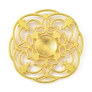 Tibetan Style Alloy Flower Large Pendants, Lead Free and Cadmium Free, Golden, about 50mm in diameter, 4mm thick