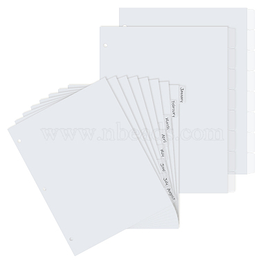 Plastic Index Tab Divider Sheets for Discbound Notebooks(AJEW-WH0270-719C-04)-1