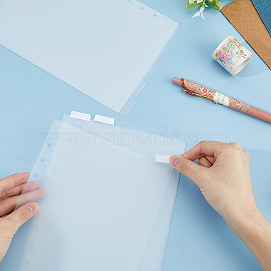 A5 Frosted Plastic Discbound Notebook Index Divider Sheets(KY-WH0046-90A)-6