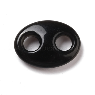 Natural Obsidian Connector Charms(G-P467-01E)-2
