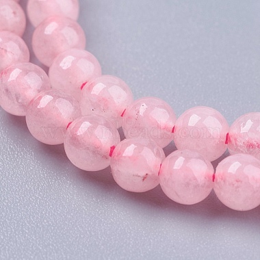 Chapelets de perles en quartz rose naturel(G-R193-13-4mm)-3
