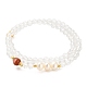 Natural Agate and Natural Quartz Crystal Bead Bracelets(BJEW-E098-16G)-1
