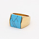 bague rectangle synthétique turquoise(FIND-PW0021-08F-G)-1