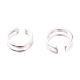 Rhodium Plated 925 Sterling Silver Cuff Earrings(EJEW-H124-07P)-2