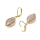 Horse Eye Natural Sunstone with Brass Hoop Earrings for Women(EJEW-JE05926)-4