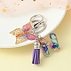 Resin Letter & Acrylic Butterfly Charms Keychain(KEYC-YW00001-14)-1