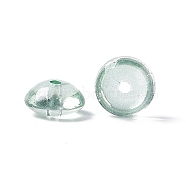 Transparent Glass Beads, Abacus/Disc, Medium Aquamarine, 8.5x4.5mm, Hole: 1.6mm(X-GLAA-F117-02C)