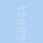 Plastic Bead Containers, Round, 5 Vials, Clear, 70x133mm(CON-PH0002-01)