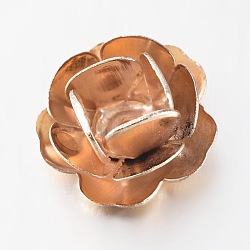 Flower Iron Beads, Golden, 11x5.5mm, Hole: 1mm(X-IFIN-L019-13G)