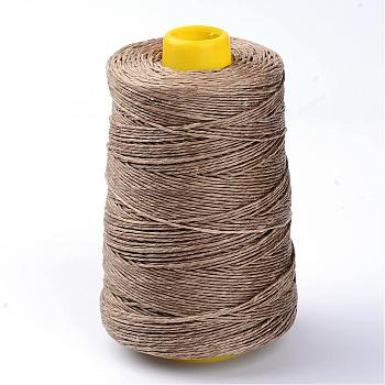 Eco-Friendly Polyester Thailand Waxed Cords, Camel, 0.8mm, about 328.08 yards(300m)/roll