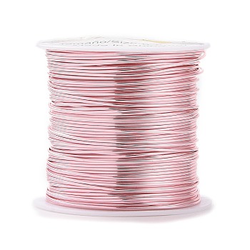 Round Copper Craft Wire Copper Beading Wire, Long-Lasting Plated, Pink, 20 Gauge, 0.8mm, about 26.24 Feet(8m)/roll