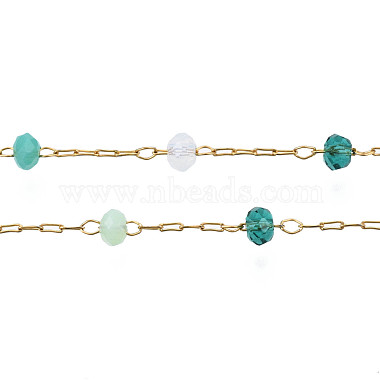 Glass Faceted Round Beaded Chains(CHS-N003-07)-4