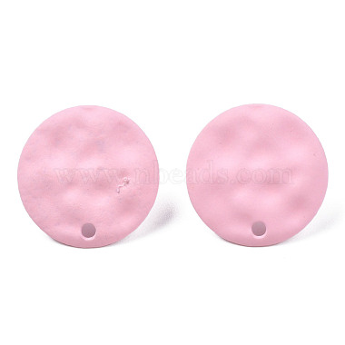 Spray Painted Iron Stud Earring Findings(IFIN-N008-016C)-2