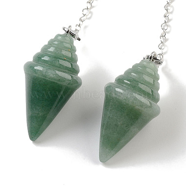 Natural Green Aventurine Pointed Dowsing Pendulums(G-K338-13P-02)-2