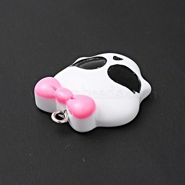 Skull with Bowknot Resin Pendants(FIND-B012-08)-4