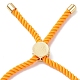 Наполовину готовые браслеты-слайдеры из скрученной миланской веревки(FIND-G032-01G-02)-6