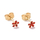 Rhinestone Flower Stud Earrings with 316L Surgical Stainless Steel Pins(EJEW-P204-03G)-2
