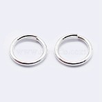 925 Sterling Silver Open Jump Rings, Saw Cut Round, Silver, 8x1mm, 18 Gauge, Inner Diameter: 6mm(X-STER-F036-02S-1x8mm)