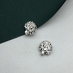 Tibetan Style Alloy Beads, Flat Round with Tree of Life, Antique Silver, 8x7.6x3mm, Hole: 1.2mm(FIND-WH0110-400)