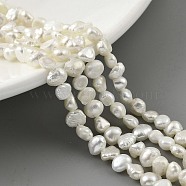 Natural Cultured Freshwater Pearl Beads Strands, Two Sides Polished, Grade 2A, Cornsilk, 4~5mm, Hole: 0.5mm, about 39pcs/strand, 7.09''(18cm)(PEAR-A006-03A)