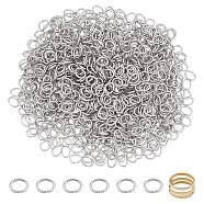 DICOSMETIC Jump Rings Kit for DIY Jewelry Making Finding Kit, Including 1000Pcs 304 Stainless Steel Jump Rings & 1Pc Brass Buckling Ring, Golden & Stainless Steel Color, Jump Rings: 4.5x3.5x0.6mm, Inner Diameter: 3x2mm(DIY-DC0001-11)