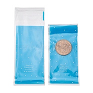 Rectangle Plastic Cellophane Bags, for Lipstick Packaging, Polka Dot Pattern, Deep Sky Blue, 13x5cm, Unilateral Thickness: 0.035mm, Inner Measure: 10x5cm, about 96~100pcs/bag(OPC-F004-02C)