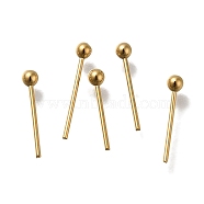 Brass Ball Head Pins, Lead Free & Cadmium Free, Real 24K Gold Plated, 10x0.6mm, Head: 2mm(KK-H502-03J-G)