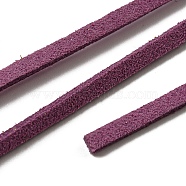 Eco-Friendly Faux Suede Cords, Faux Suede Lace, Old Rose, 3x1.5mm, about 1.09 yards(1m)/strand(LW-S030-1069)