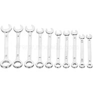 Iron Ratcheting Combination Wrench Sets, 10-Piece, for Home Appliances, Machinery Maintain , Platinum, 98x20x4mm, 10pcs/set(TOOL-CA0001-01)