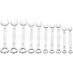 Iron Ratcheting Combination Wrench Sets, 10-Piece, for Home Appliances, Machinery Maintain , Platinum, 98x20x4mm, 10pcs/set(TOOL-CA0001-01)