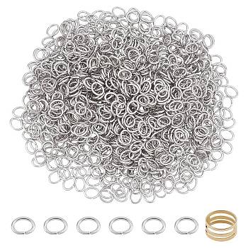 DICOSMETIC Jump Rings Kit for DIY Jewelry Making Finding Kit, Including 1000Pcs 304 Stainless Steel Jump Rings & 1Pc Brass Buckling Ring, Golden & Stainless Steel Color, Jump Rings: 4.5x3.5x0.6mm, Inner Diameter: 3x2mm