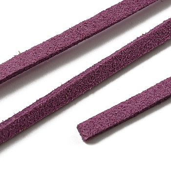 Eco-Friendly Faux Suede Cords, Faux Suede Lace, Old Rose, 3x1.5mm, about 1.09 yards(1m)/strand