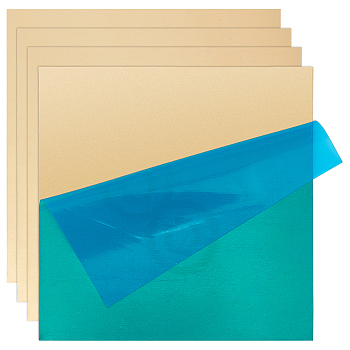 Brushed Brass Sheets, Raw(Unplated), Double-sided Lamination, Square, 152x152x0.5mm