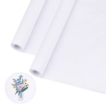Cotton Cross-stitch Cloth, Aida Cloth, White, 1000x500x0.5mm