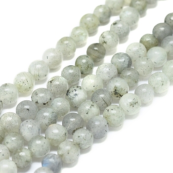 Natural Labradorite Beads Strands, Round, 6mm, Hole: 1mm, about 62pcs/Strand, 15.16 inch(38.5cm)