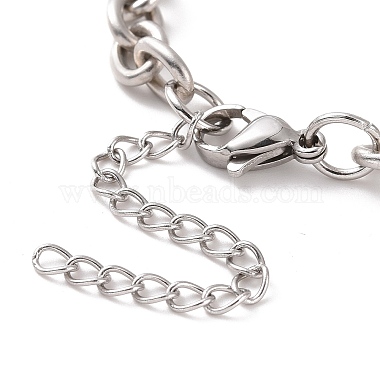 Non-Tarnish 304 Stainless Steel Cable Chain Bracelet for Men Women(BJEW-E031-01P-02)-3