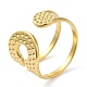 304 Stainless Steel Double Layer Open Cuff Ring for Women(RJEW-I098-27G)-1