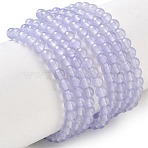 Dyed Natural White Jade Beads Strands, Smooth Round, Lilac, 4~5mm, Hole: 1mm, about 88~90pcs/strand, 14.96''(38cm)(GG-CBA9281-B01-4mm)