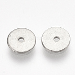 Non-Tarnish 304 Stainless Steel Spacer Beads, Flat Round/Disc, Stainless Steel Color, 6x0.7mm, Hole: 1mm(X-STAS-S079-84A)