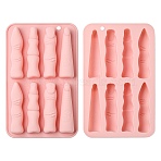 2Pcs Finger Shape Silicone Molds for DIY Craft, Pink, 18.3x11.4x1.9cm(ST-CJ0007-75)