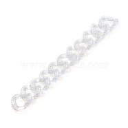 Handmade Transparent Acrylic Curb Chains, Twisted Chain, Textured, AB Color Plated, Clear AB, Link: 29.5x24.5x6mm, about 39.37 inch(1m)/strand(AJEW-JB00570)