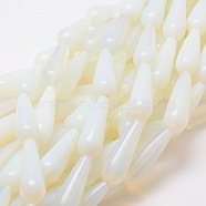 Opalite Teardrop Beads Strands, 30x10mm, Hole: 1.5mm, about 13pcs/strand, 15.7 inch(G-E329-27)