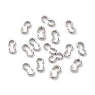 304 Stainless Steel Quick Link Connectors, Chain Findings, Number 3 Shaped Clasps, Stainless Steel Color, 6.5x3x1.1mm(STAS-P336-05A-P)