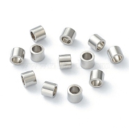 304 Stainless Steel Spacer Beads, Tube, Stainless Steel Color, 5x4mm, Hole: 3mm(STAS-B006-17P-B)